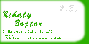 mihaly bojtor business card